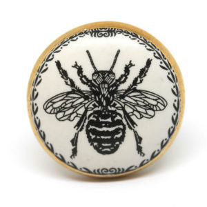 Bouton de meuble vintage motif abeille